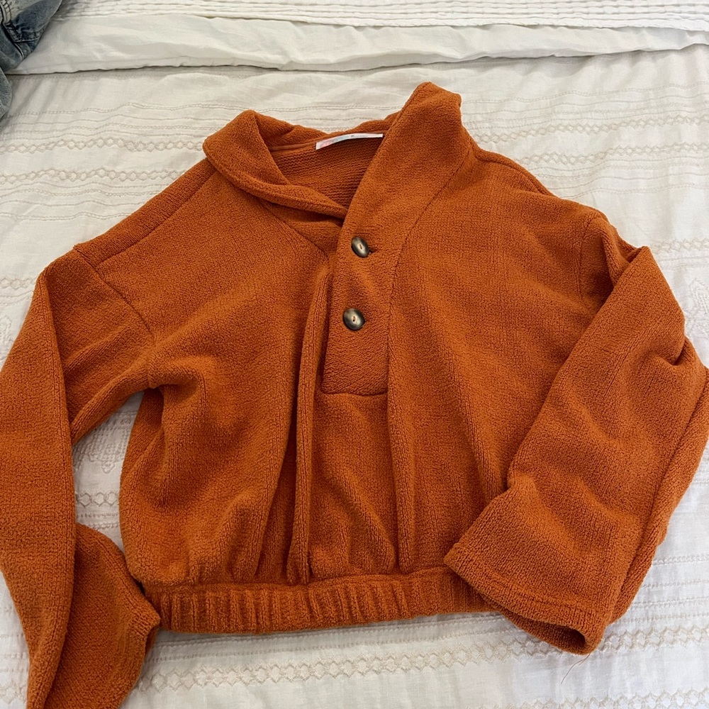 Free People Bino Pullover Burt orange